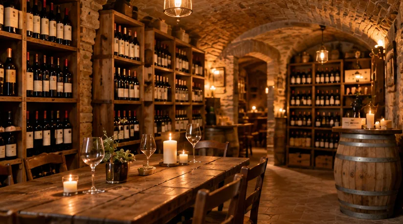 Weinkeller einer Trattoria