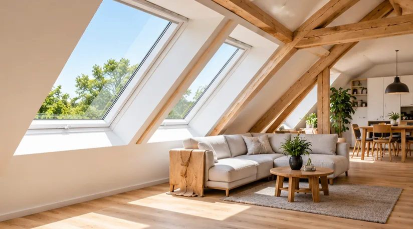 Ausgebautes Dachgeschoss mit Dachfenster