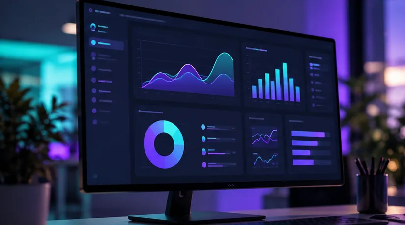 Dashboard auf einem Monitor