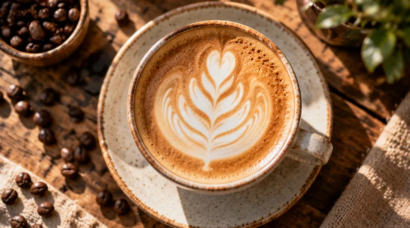 Cappuccino mit Latte Art